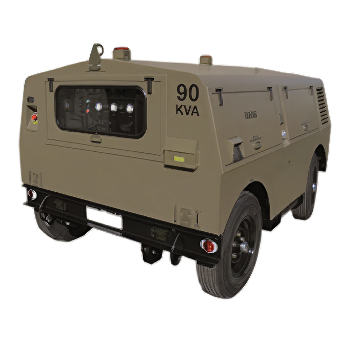 Aluminium-clad Ground Power Unit canopy manufactured by Amapro for BEAK defence systems