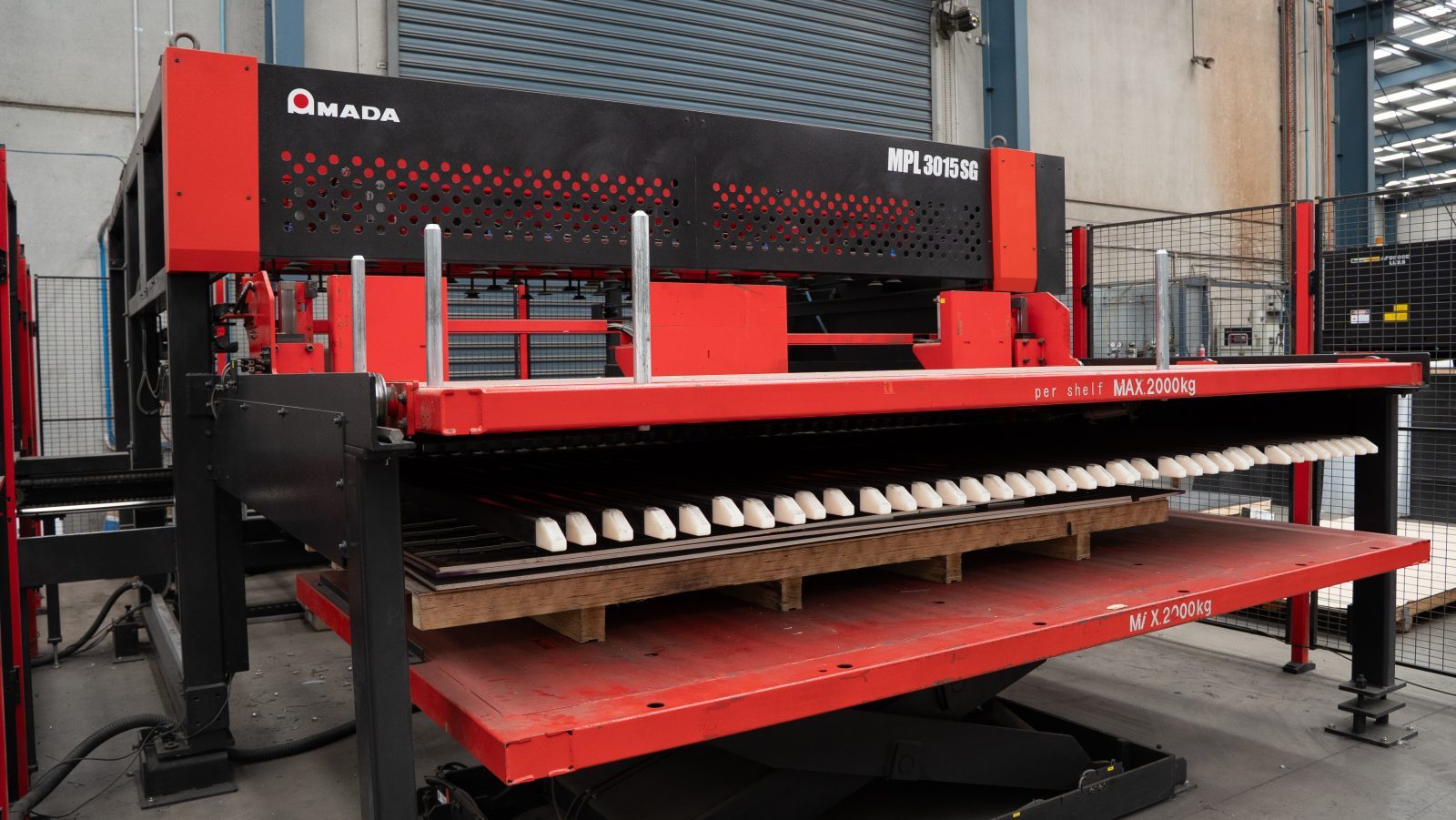 Amada fibre laser cutting machine on the Amapro workshop floor
