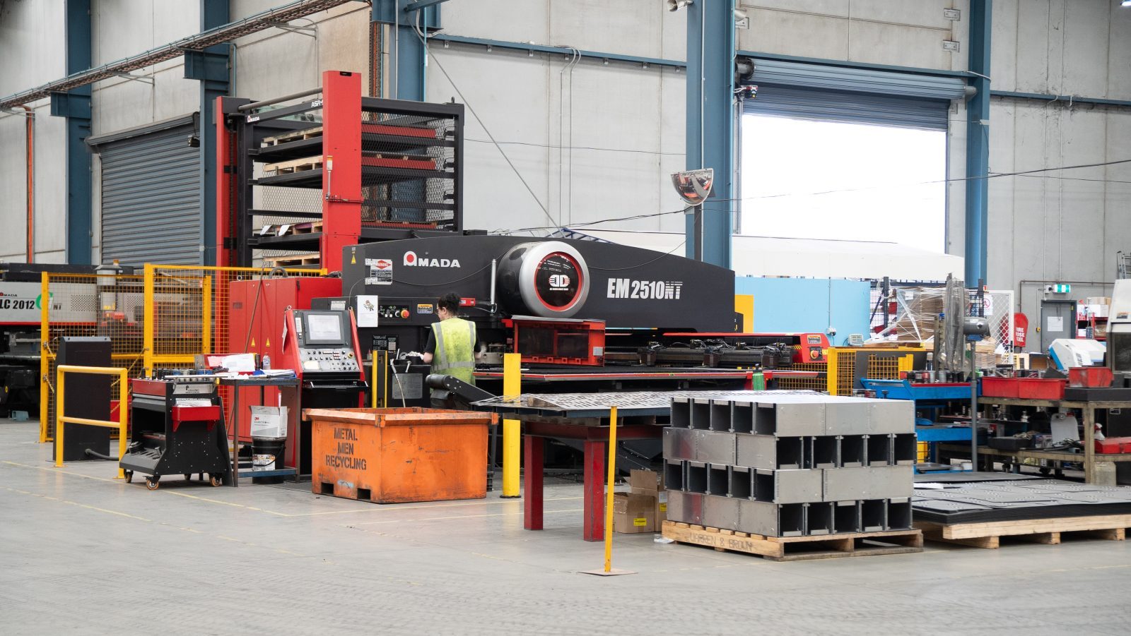 Amada CNC turret punching machine in the Amapro workshop