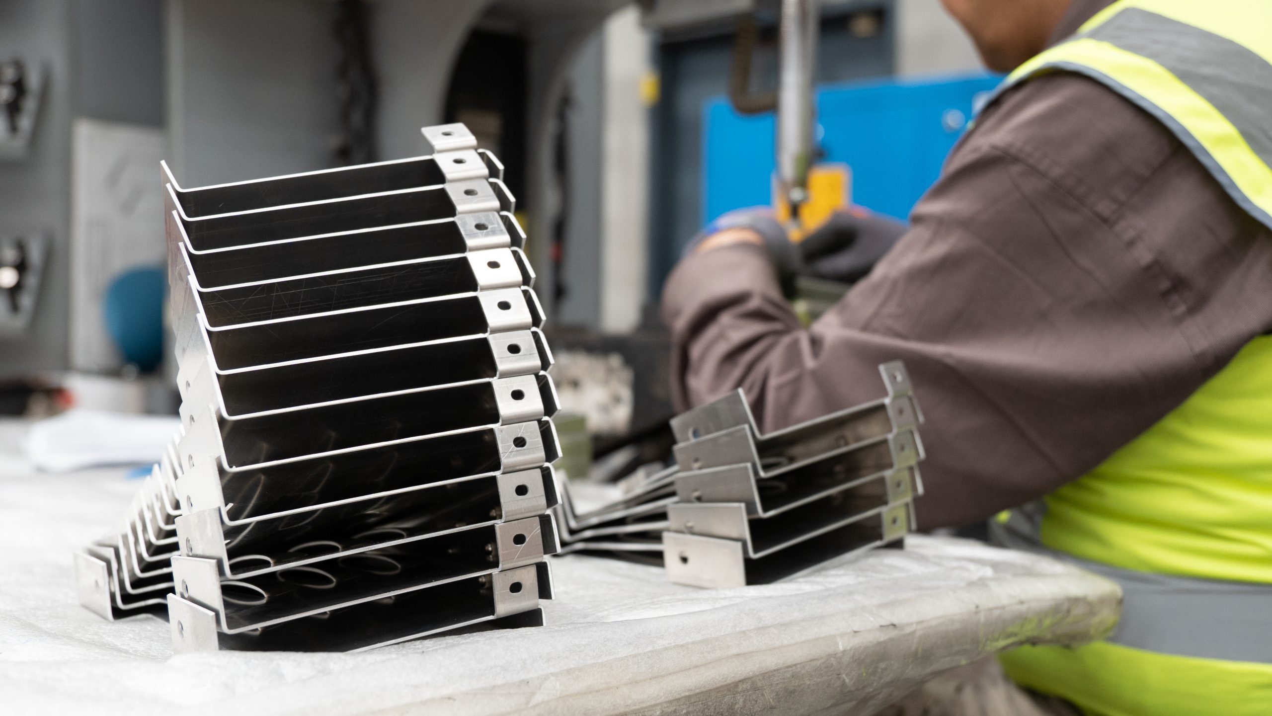 Amada fibre laser cutting a steel sheet